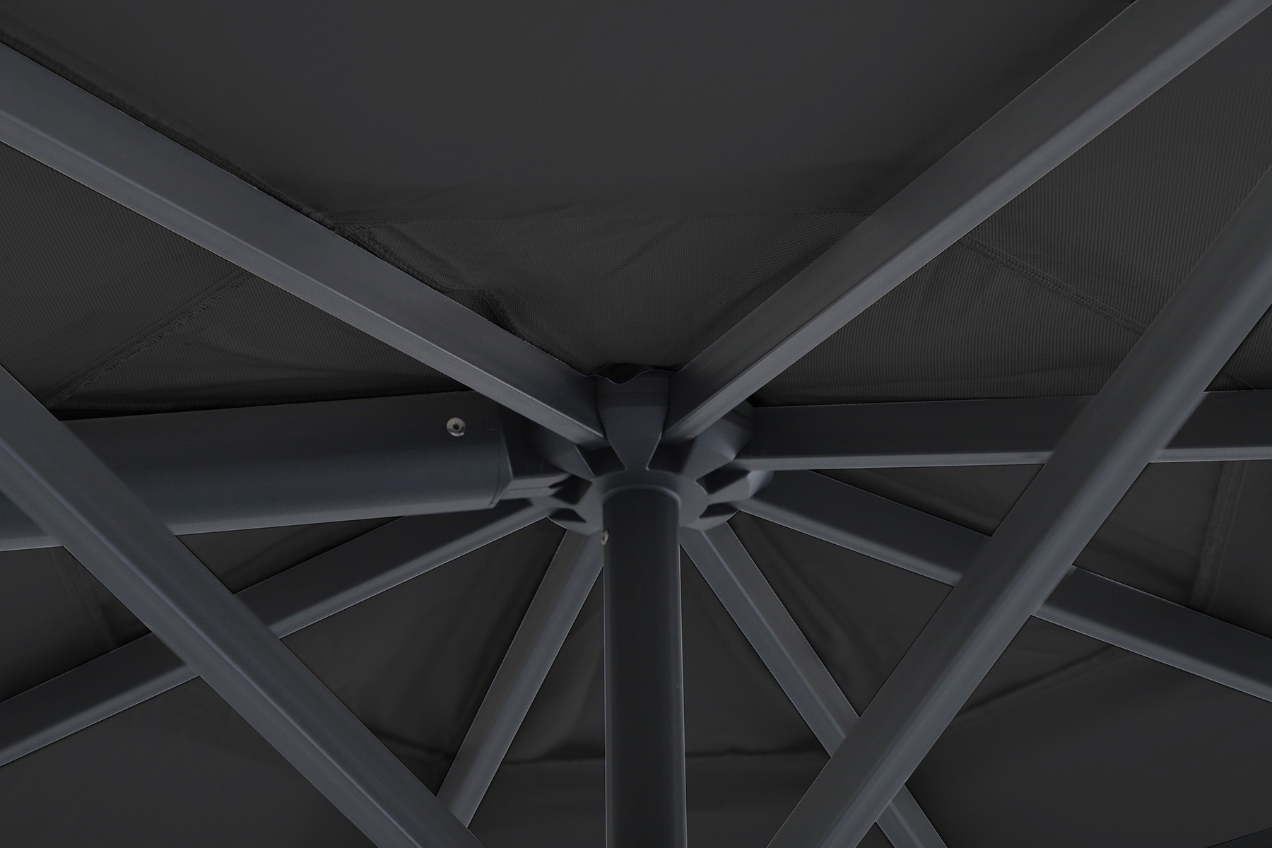 Perfect Shadow Perfect Shadow Eclipse ronde zweefparasol Ø350 cm. Ultra - Antraciet/Ash Black