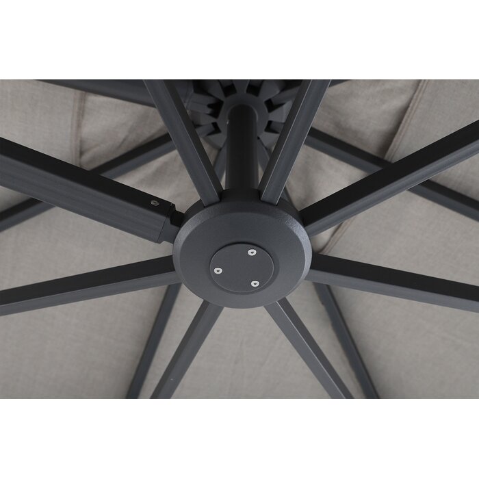 Perfect Shadow Perfect Shadow Eclipse ronde zweefparasol Ø350 cm. Ultra - Antraciet/Urban Taupe