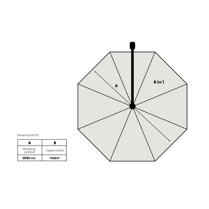 Perfect Shadow Perfect Shadow Eclipse ronde zweefparasol Ø350 cm. Ultra - Latte/Soft Sand
