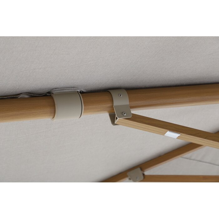 Perfect Shadow Eclipse ronde zweefparasol Ø350 cm. Ultra - Woodlook/Urban Taupe