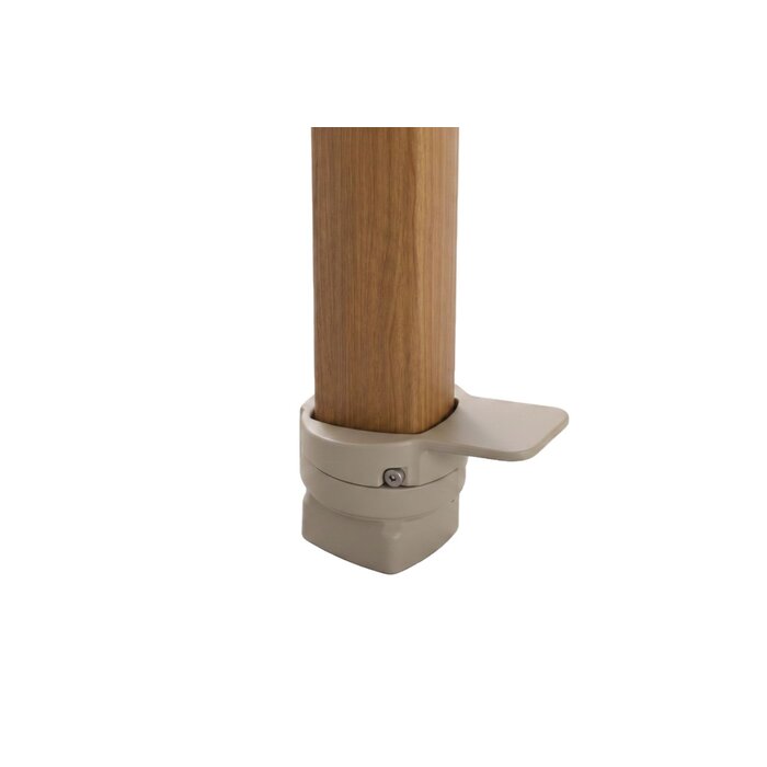 Perfect Shadow Eclipse ronde zweefparasol Ø350 cm. Ultra - Woodlook/Urban Taupe