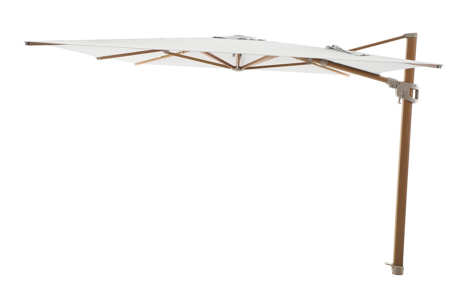 vdgarde Perfect Shadow Eclipse zweefparasol 300x300 cm. Ultra - Woodlook/Soft Sand