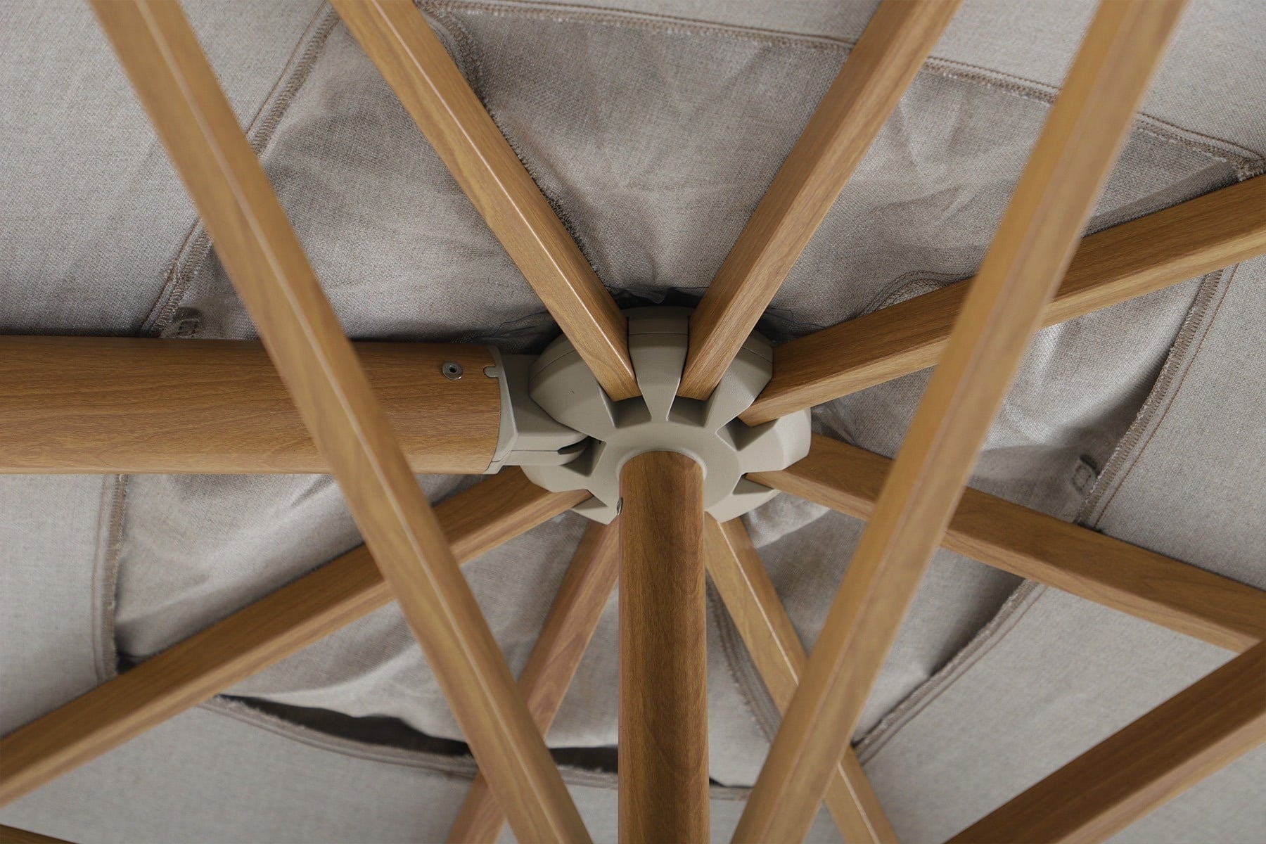 Perfect Shadow Perfect Shadow Eclipse zweefparasol 300x300 cm. Ultra - Woodlook/Urban Taupe