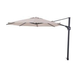 Perfect Shadow Perfect Shadow Luna ronde zweefparasol Ø350 cm. Flex+ - Antraciet/Taupe