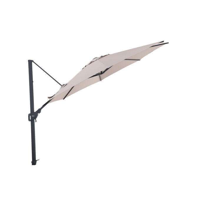 Perfect Shadow Perfect Shadow Luna ronde zweefparasol Ø350 cm. Flex+ - Antraciet/Taupe