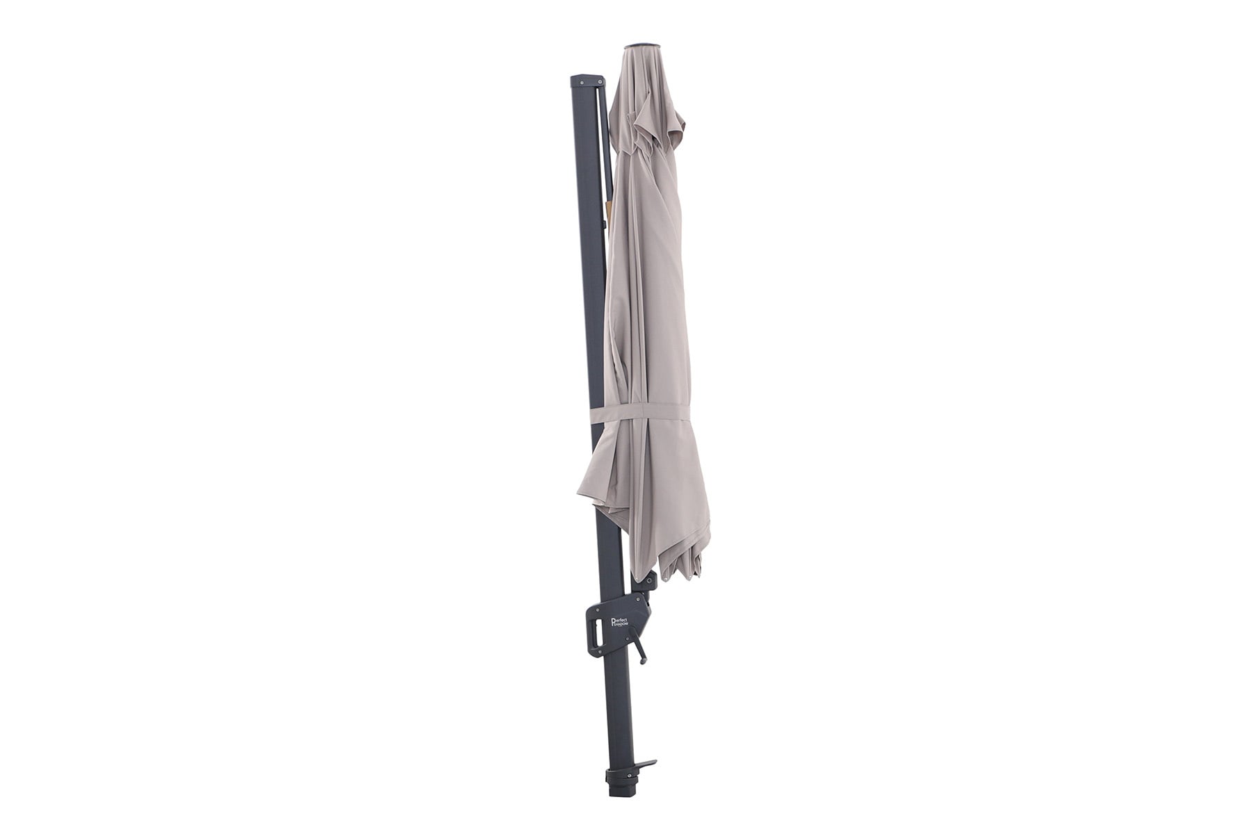 Perfect Shadow Perfect Shadow Luna ronde zweefparasol Ø350 cm. Flex+ - Antraciet/Taupe