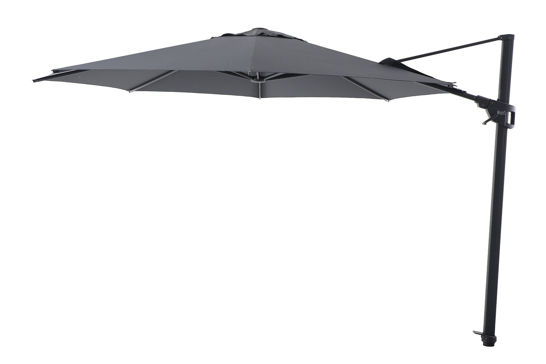 Perfect Shadow Perfect Shadow Luna ronde zweefparasol Ø350 cm. Flex+ - Antraciet