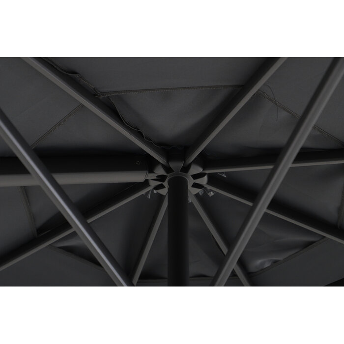 Perfect Shadow Perfect Shadow Luna ronde zweefparasol Ø350 cm. Flex+ - Antraciet
