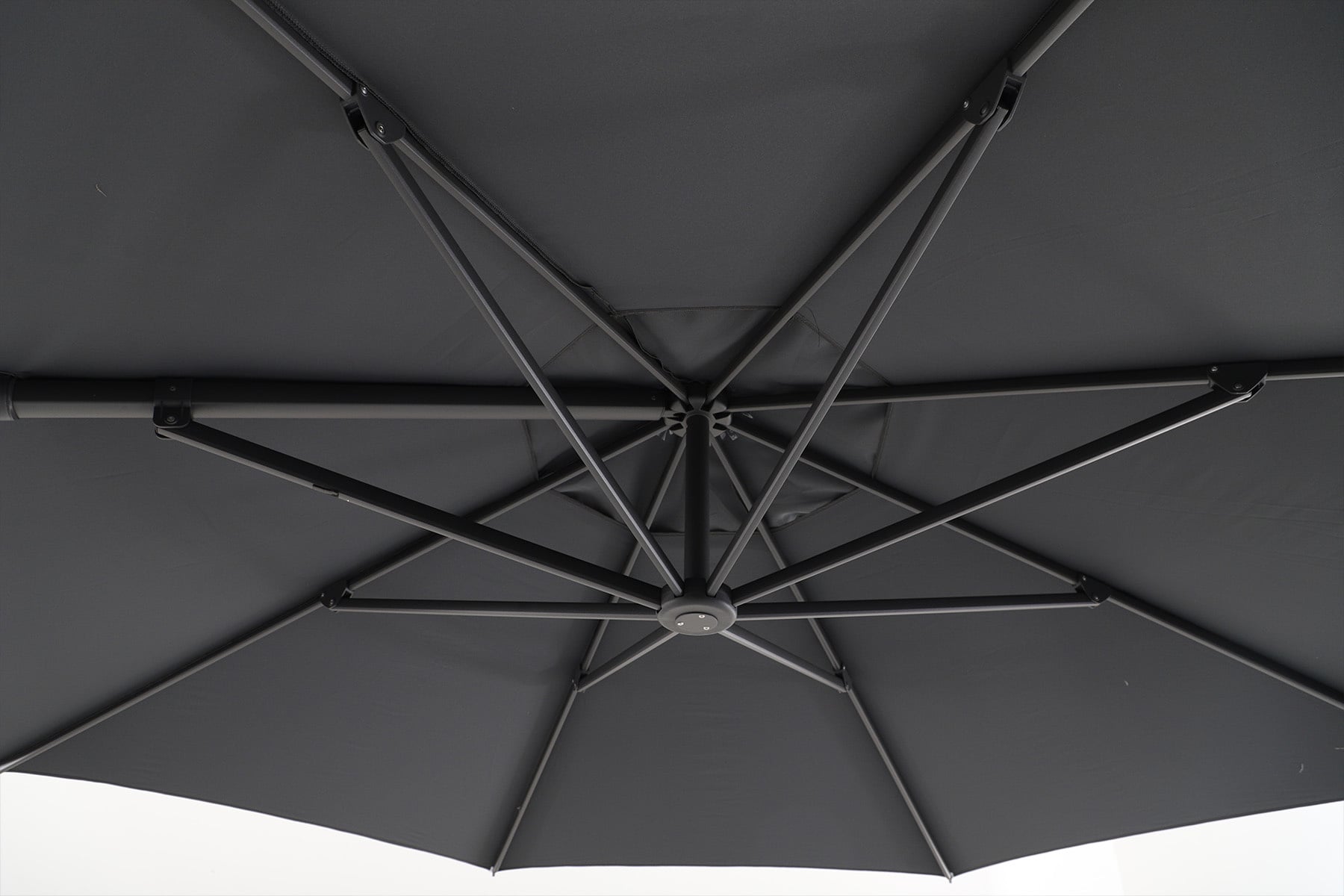 Perfect Shadow Perfect Shadow Luna ronde zweefparasol Ø350 cm. Flex+ - Antraciet