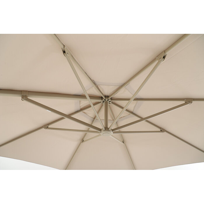 Perfect Shadow Perfect Shadow Luna ronde zweefparasol Ø350 cm. Flex+ - Latte/zand