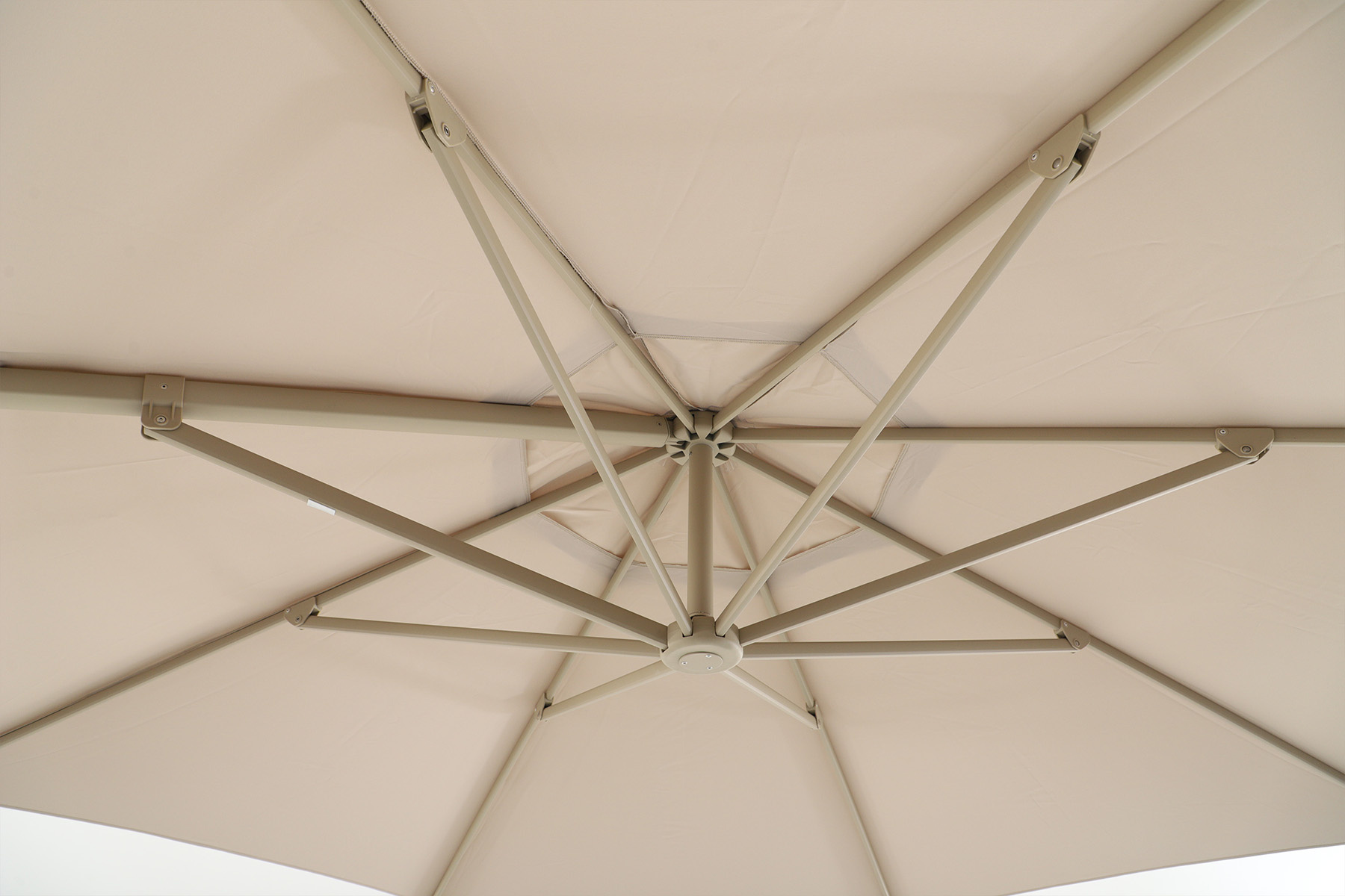 Perfect Shadow Perfect Shadow Luna ronde zweefparasol Ø350 cm. Flex+ - Latte/zand