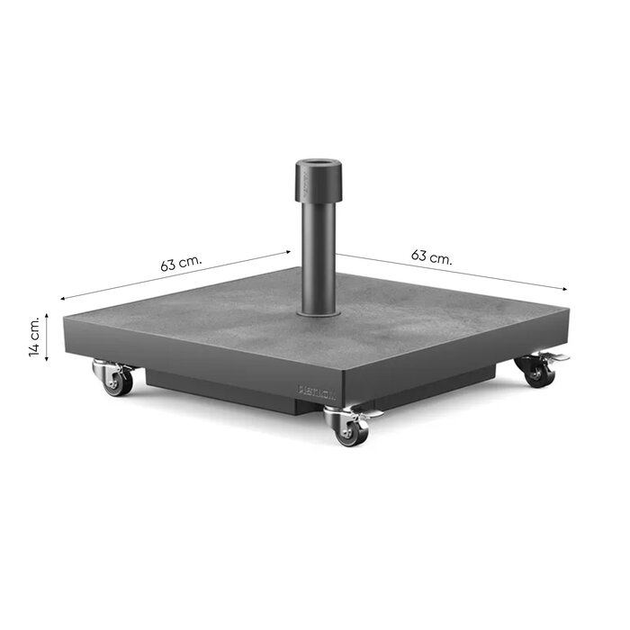 Platinum Platinum Ceramica verrijdbare vulbare parasolvoet 40 kg - Antraciet