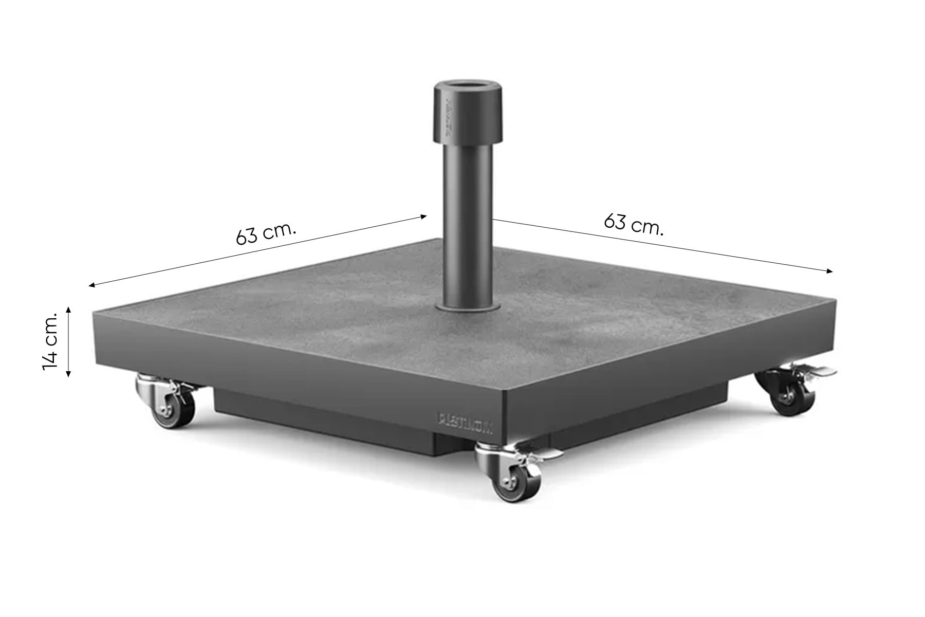 Platinum Platinum Ceramica verrijdbare vulbare parasolvoet 40 kg - Antraciet