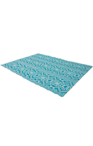 Turquoise goud groot outdoor vloerkleed 