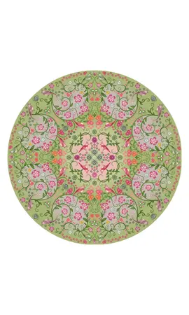Buitenkleed rond Florali groen