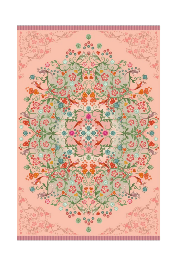 PET buitenkleed roze 'Florali'