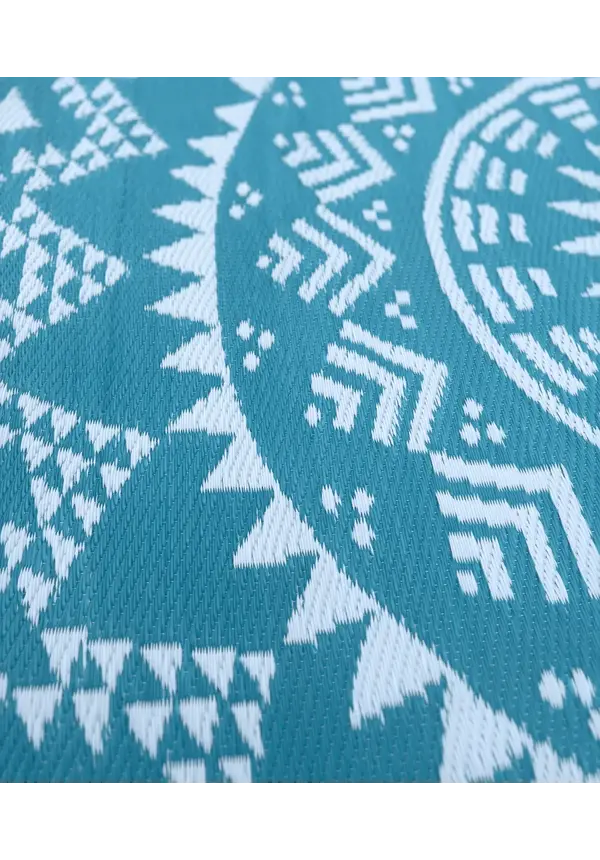 Buitenkleed rond turquoise
