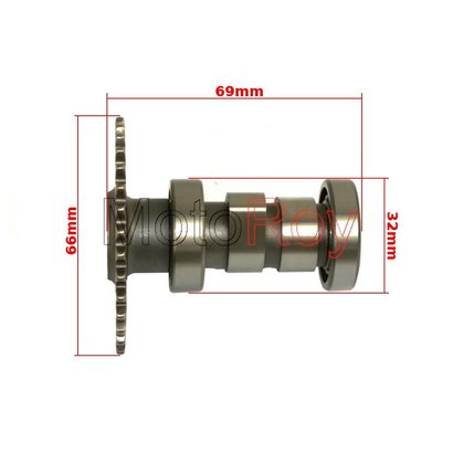 Nokkenas (camshaft) 50 cc - GY6 Baotian