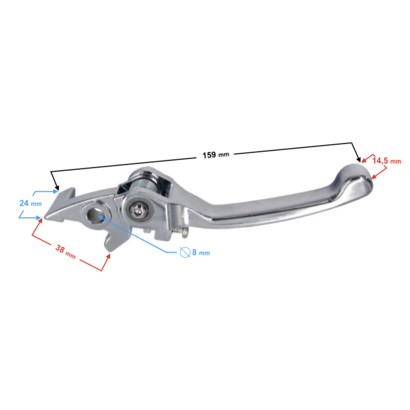 remhendel inklapbaar voor dirtbike