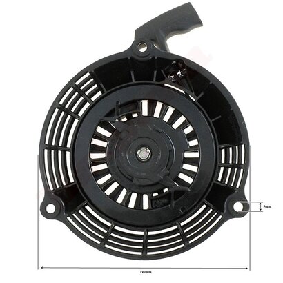 Trekstarter passend op Honda GCV160 kleur zwart - 9MM of 11MM