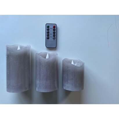 Led kaarsen 3 stuks met afstandbediening