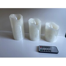 Set Led Kaarsen 3 stuks met afstandbediening