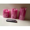 Led kaarsen 3 stuks met afstandbediening