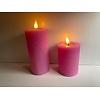 Led kaarsen geribbeld 2 stuks met afstandsbediening in verschillende kleuren