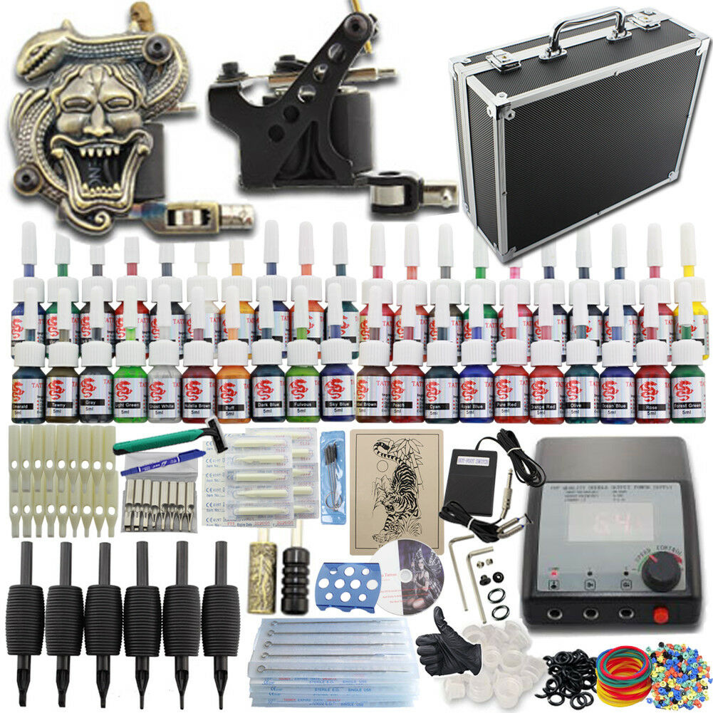 Tattoo set compleet 2 machines 40x inkt incl. koffer