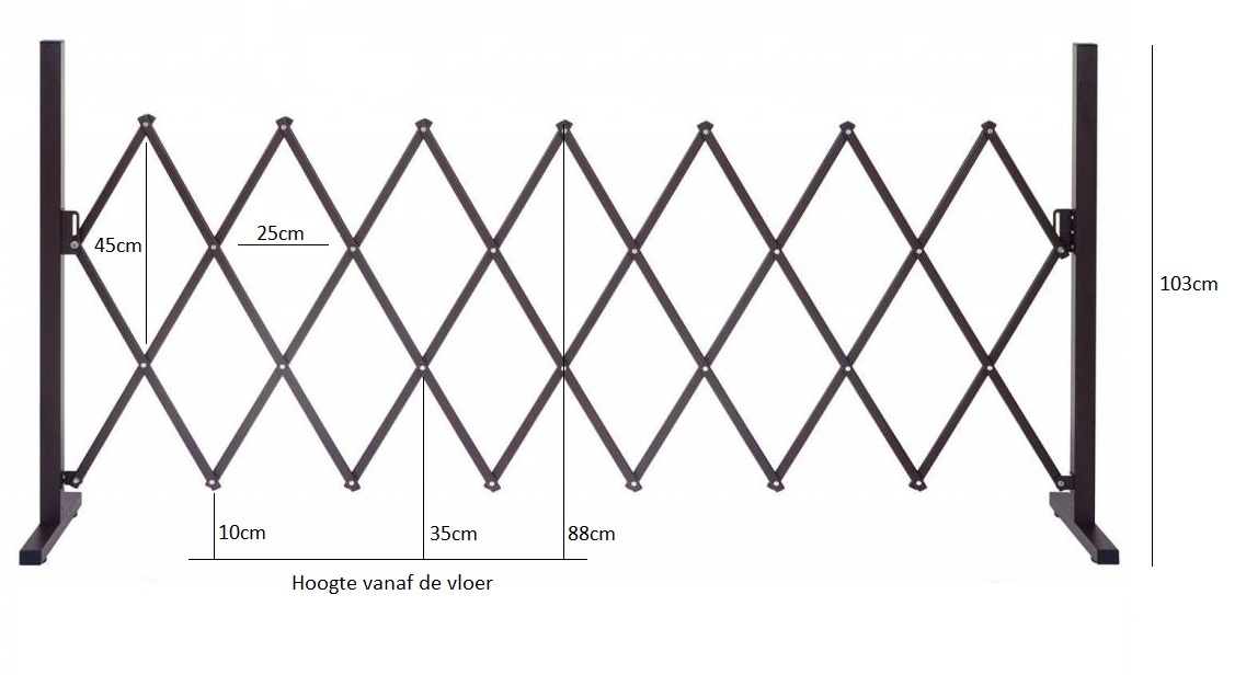 Schaarhek roosterhek aluminium 35300cm Onlinehandel