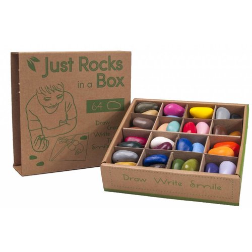 Crayon Rocks Just Rocks box - 64 krijtjes 2 x 32 soja waskrijtjes