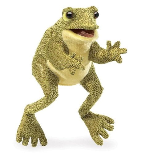 Folkmanis handpoppen en poppenkastpoppen Handpop Funny Frog