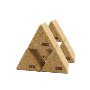 KORXX kurk blokken Big Block Triangle met 6 grote kurkblokken