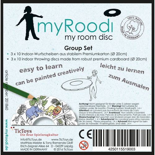 TicToys ecologisch beweegspeelgoed MyRoodi, groepsbox 30 stuks