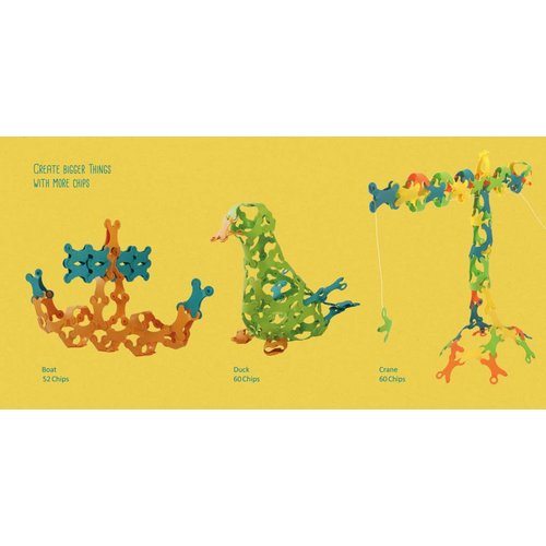 TicToys ecologisch beweegspeelgoed Binabo mix: 240 constructieschijfjes van bioplastic - vanaf 6  jaar