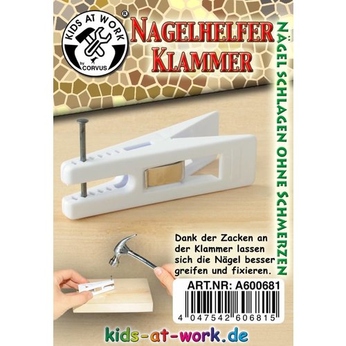 Kids at work kindergereedschap van Corvus Toys Spijkergeleider