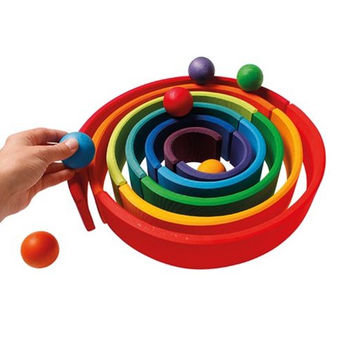 Grimms houten regenboog speelgoed - OpzijnPlek spelend duurzaam opgroeien