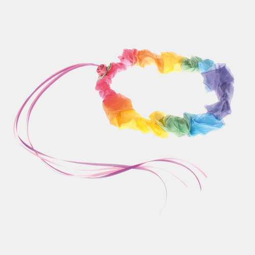 Sarah's Silks speelzijde Sarah's silks haarband regenboog