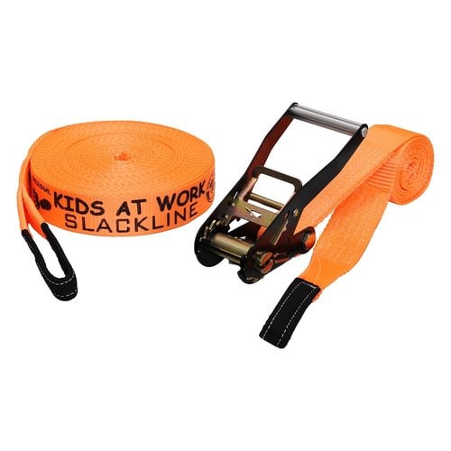 Kids at work kindergereedschap van Corvus Toys Slackline oranje: balanceren voor kinderen en volwassenen -