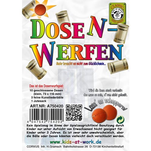 Kids at work kindergereedschap van Corvus Toys Kids at Work spel blikgooien Kids at work kindergereedschap van Corvus Toys Kids at Work spel blikgooien