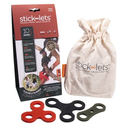 Stick-lets constructiemateriaal voor binnen en buiten Stick-lets Camo set 10 stuks voor hutten bouwen