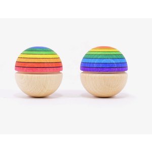 Mader houten tollen Houten tuimelkogel gestreept