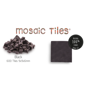 Neptune Mosaic Pot met 600 zwarte mozaieksteentjes