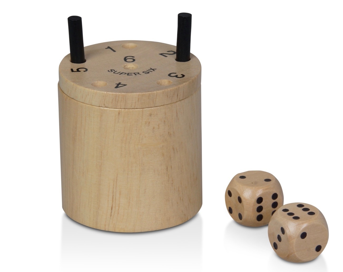 BestSaller Piatnik 3020 Super Six - Gioco Di Dadi In Legno Per Famiglie, Versione 10x10x10 Cm Con 36 Bastoncini E 3 Dadi, Istruzioni In Italiano
