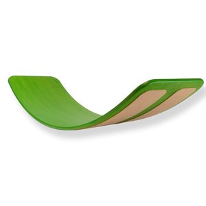 TicToys ecologisch beweegspeelgoed Balansbord Das Brett groen met kurk