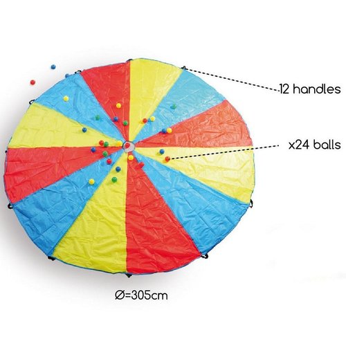 BS Toys - Buitenspeel BS Toys Parachute samenwerkingsspel