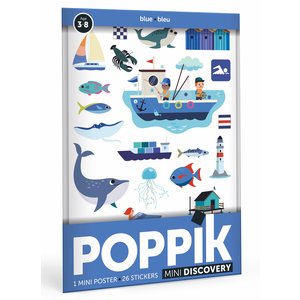 Poppik stickerposter mini blauw Poppik stickerposter mini blauw