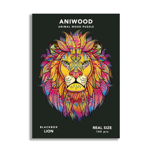 Aniwood Aniwood puzzle leeuw small