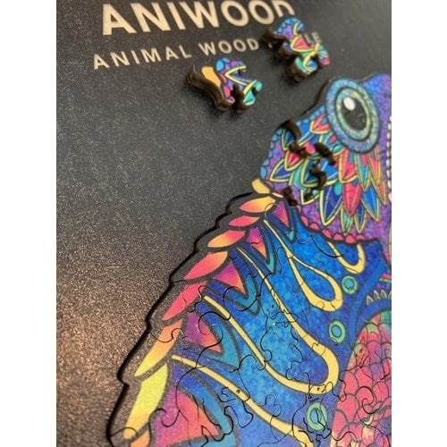 Aniwood Aniwood puzzle chameleon medium