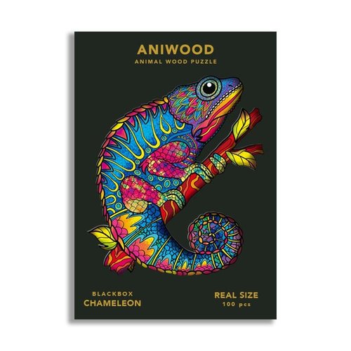 Aniwood Aniwood puzzle chameleon small